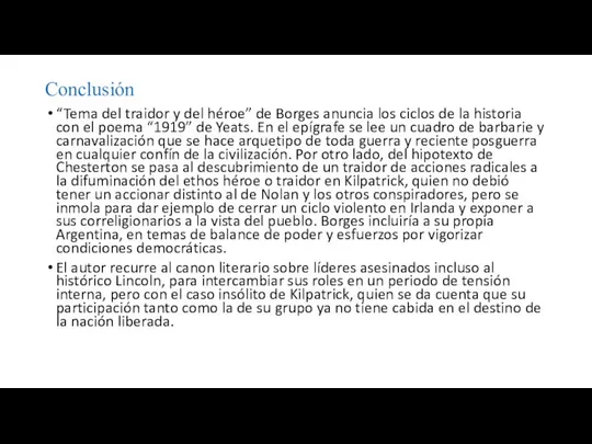 Conclusión “Tema del traidor y del héroe” de Borges anuncia los