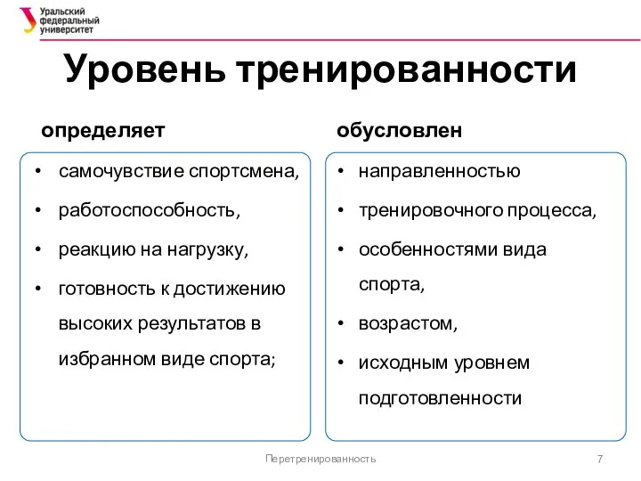 Уровень тренированности определяет самочувствие спортсмена, работоспособность, реакцию на нагрузку, готовность к