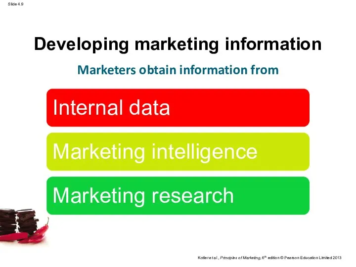 Developing marketing information Marketers obtain information from