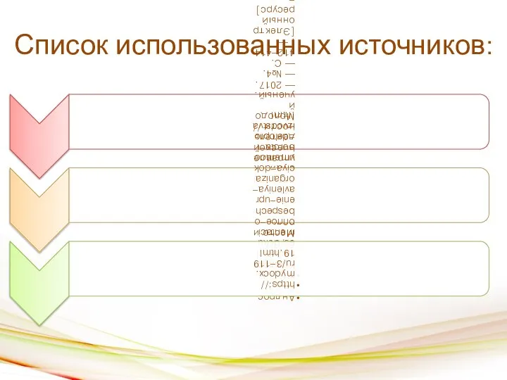 Список использованных источников: