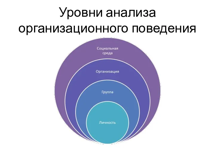 Уровни анализа организационного поведения