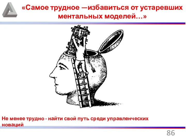 «Самое трудное —избавиться от устаревших ментальных моделей…» Не менее трудно -