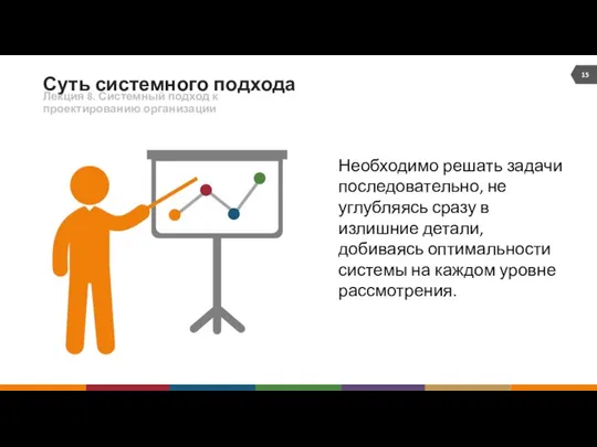 Суть системного подхода Лекция 8. Системный подход к проектированию организации Необходимо