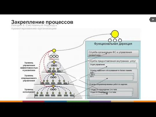 Закрепление процессов Лекция 8. Системный подход к проектированию организации