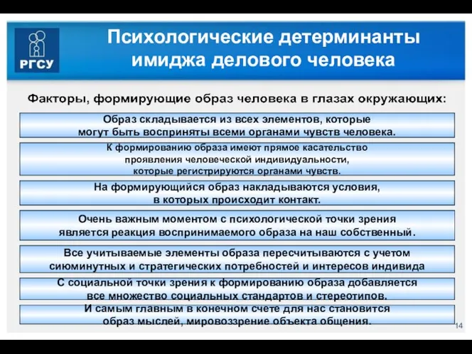 Психологические детерминанты имиджа делового человека