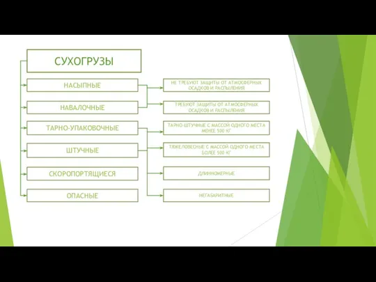 СУХОГРУЗЫ НАСЫПНЫЕ НАВАЛОЧНЫЕ ТАРНО-УПАКОВОЧНЫЕ ШТУЧНЫЕ СКОРОПОРТЯЩИЕСЯ ОПАСНЫЕ НЕ ТРЕБУЮТ ЗАЩИТЫ ОТ