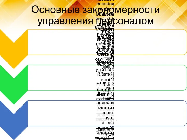 Основные закономерности управления персоналом