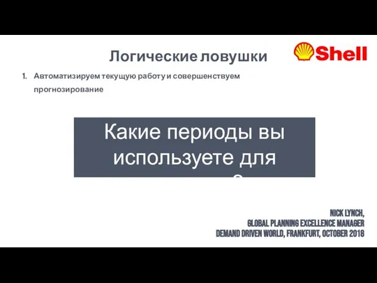 Логические ловушки Какие периоды вы используете для анализа ? Nick Lynch,