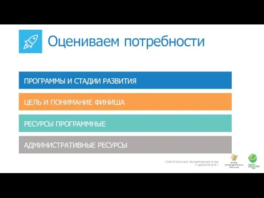 СТРАТЕГИЧЕСКОЕ ПЛАНИРОВАНИЕ В НКО 17 ДЕКАБРЯ 2018 Г.