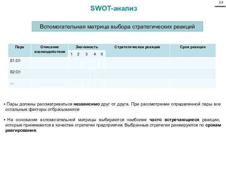 Пары должны рассматриваться независимо друг от друга. При рассмотрении определенной пары