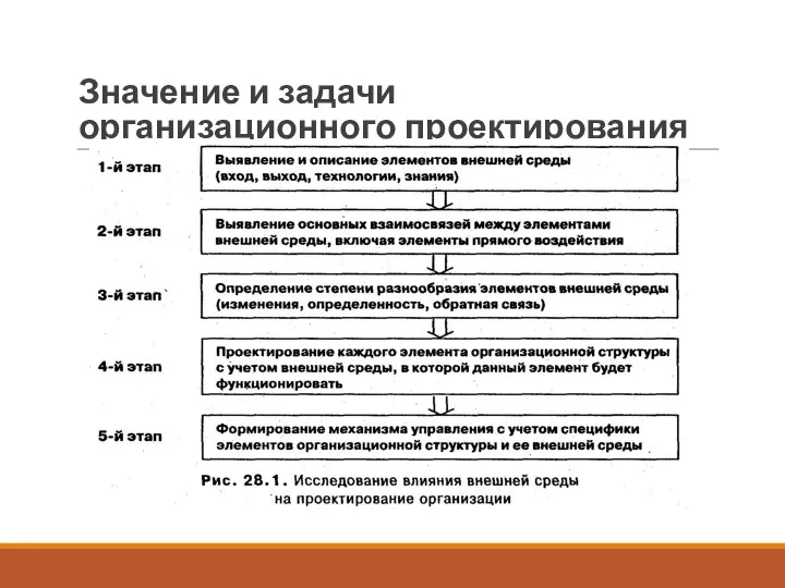 Значение и задачи организационного проектирования