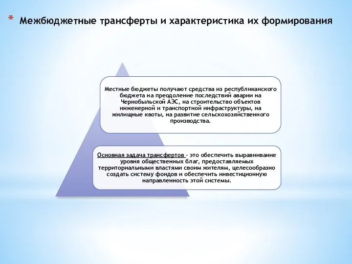 Межбюджетные трансферты и характеристика их формирования