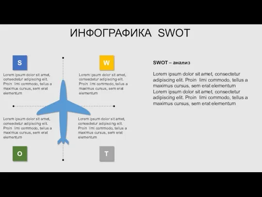 ИНФОГРАФИКА SWOT Lorem ipsum dolor sit amet, consectetur adipiscing elit. Proin