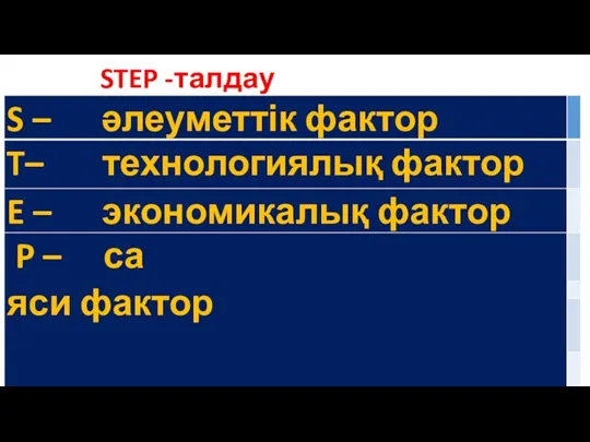 STEP -талдау