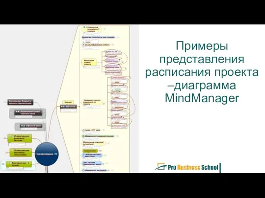 Примеры представления расписания проекта –диаграмма MindManager