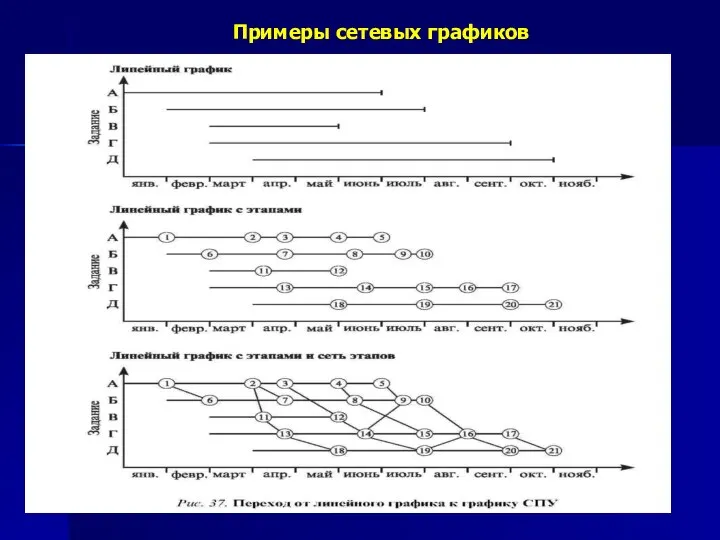 Примеры сетевых графиков