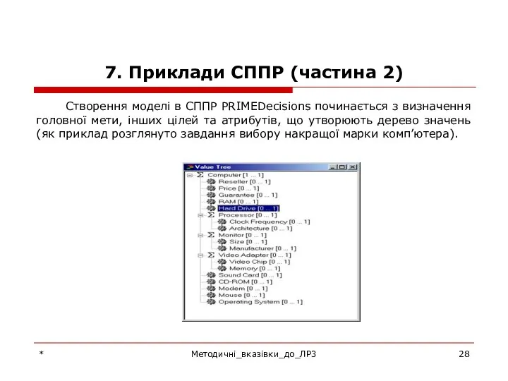 7. Приклади СППР (частина 2) Створення моделі в СППР PRIMEDecisions починається