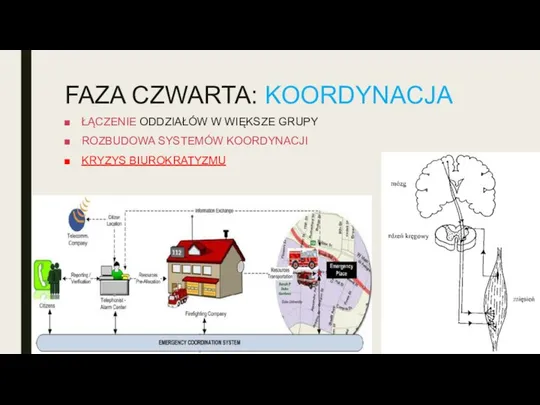 FAZA CZWARTA: KOORDYNACJA ŁĄCZENIE ODDZIAŁÓW W WIĘKSZE GRUPY ROZBUDOWA SYSTEMÓW KOORDYNACJI KRYZYS BIUROKRATYZMU