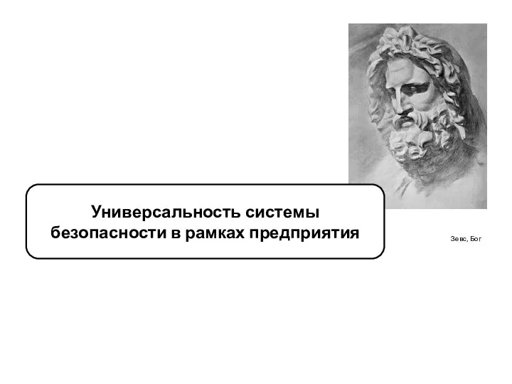 Зевс, Бог Универсальность системы безопасности в рамках предприятия