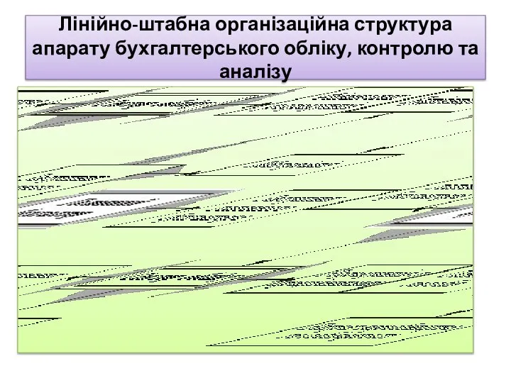 Лінійно-штабна організаційна структура апарату бухгалтерського обліку, контролю та аналізу