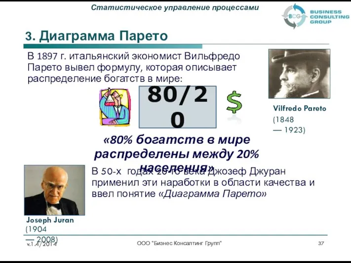 3. Диаграмма Парето В 50-х годах 20-го века Джозеф Джуран применил