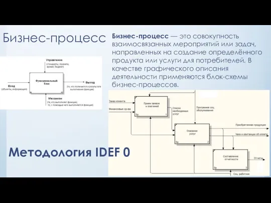 Бизнес-процесс 8 Бизнес-процесс — это совокупность взаимосвязанных мероприятий или задач, направленных