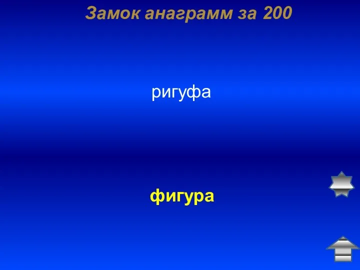 Замок анаграмм за 200 ригуфа фигура