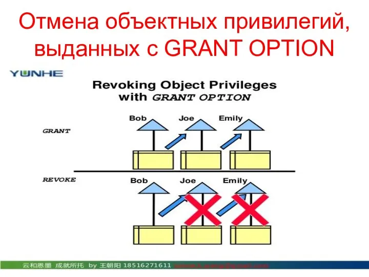 Отмена объектных привилегий, выданных с GRANT OPTION