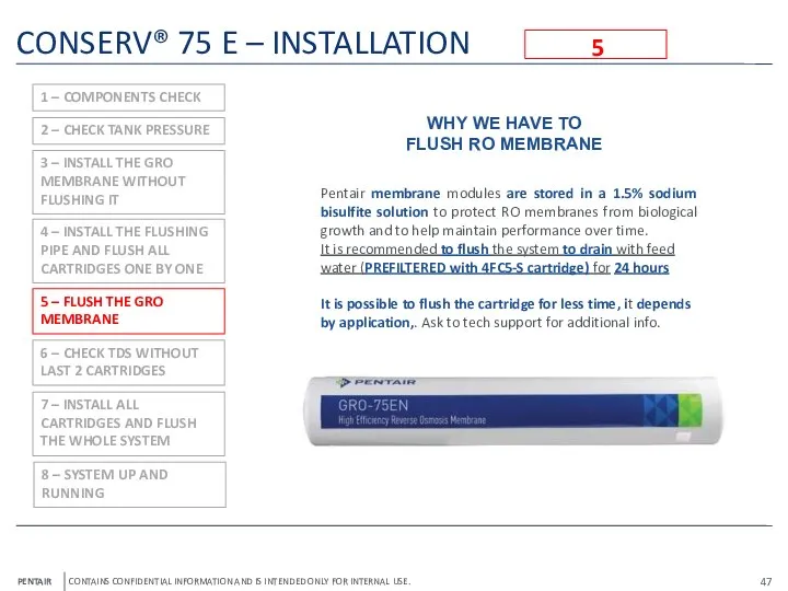 CONSERV® 75 E – INSTALLATION 5 1 – COMPONENTS CHECK 2