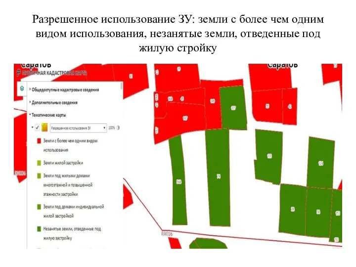 Разрешенное использование ЗУ: земли с более чем одним видом использования, незанятые земли, отведенные под жилую стройку