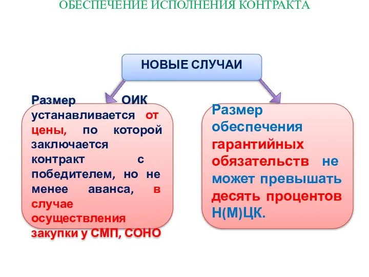 ОБЕСПЕЧЕНИЕ ИСПОЛНЕНИЯ КОНТРАКТА Размер обеспечения гарантийных обязательств не может превышать десять