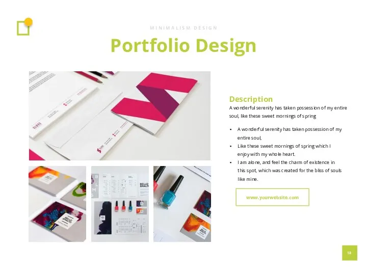 Portfolio Design M I N I M A L I S