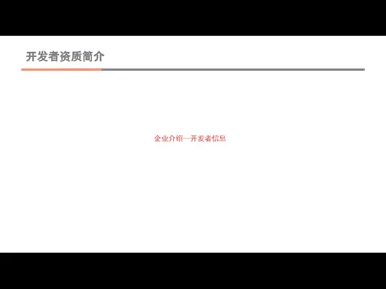 开发者资质简介 企业介绍—开发者信息