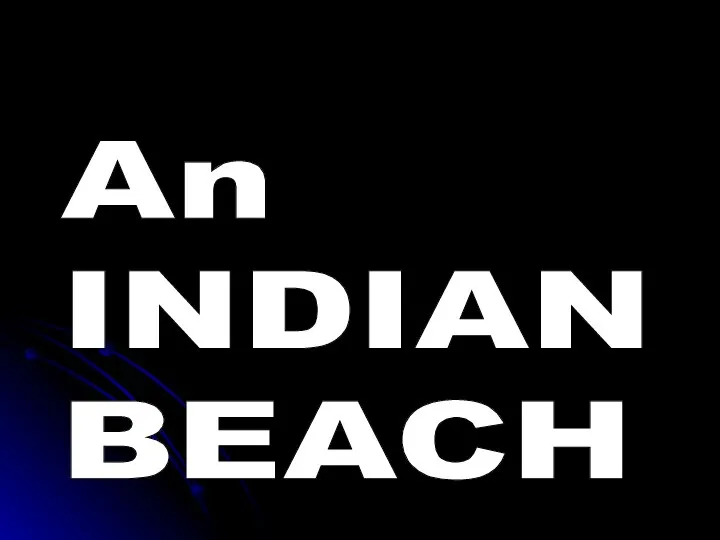 An INDIAN BEACH