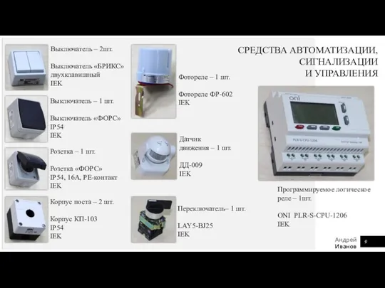 СРЕДСТВА АВТОМАТИЗАЦИИ, СИГНАЛИЗАЦИИ И УПРАВЛЕНИЯ Выключатель – 2шт. Выключатель «БРИКС» двухклавишный