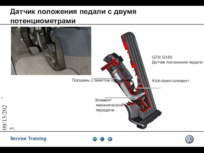 09/15/2023 Датчик положения педали с двумя потенциометрами