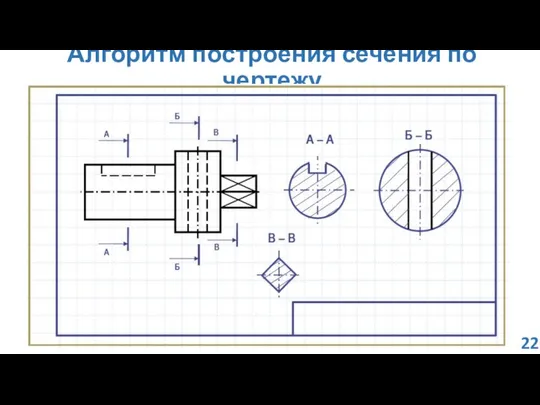 Алгоритм построения сечения по чертежу 22