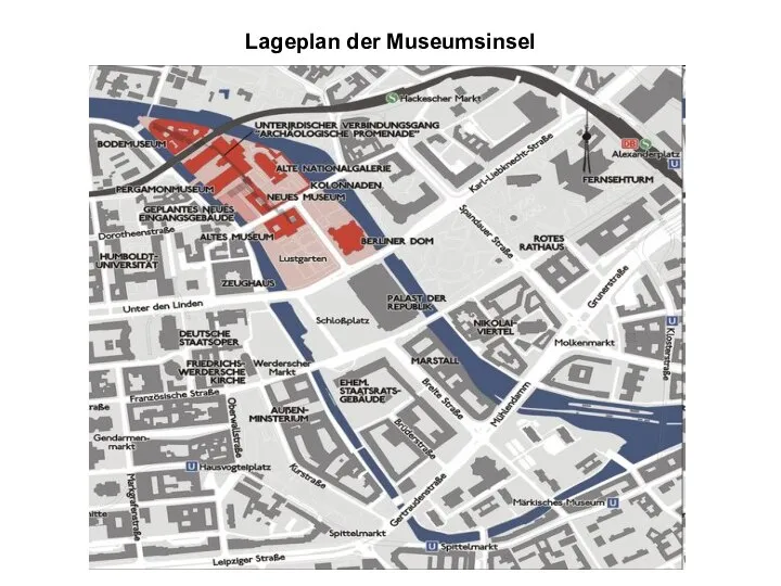 Lageplan der Museumsinsel