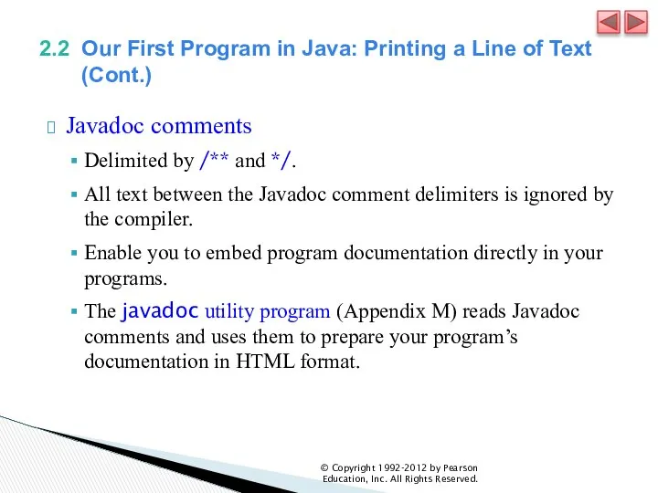 2.2 Our First Program in Java: Printing a Line of Text