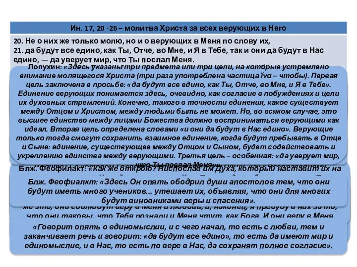 «Не сказал: да получат славу Мою, но: «да видят», ибо для