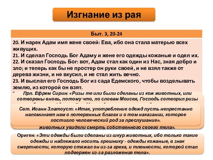 Изгнание из рая Лопухин: «До сих пор у нее, как видно