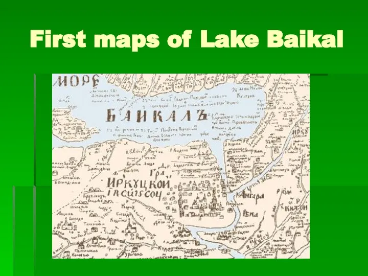 First maps of Lake Baikal