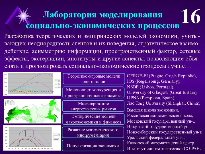 Лаборатория моделирования социально-экономических процессов 16 Теоретико-игровые модели олигополии CERGE-EI (Prague, Czech