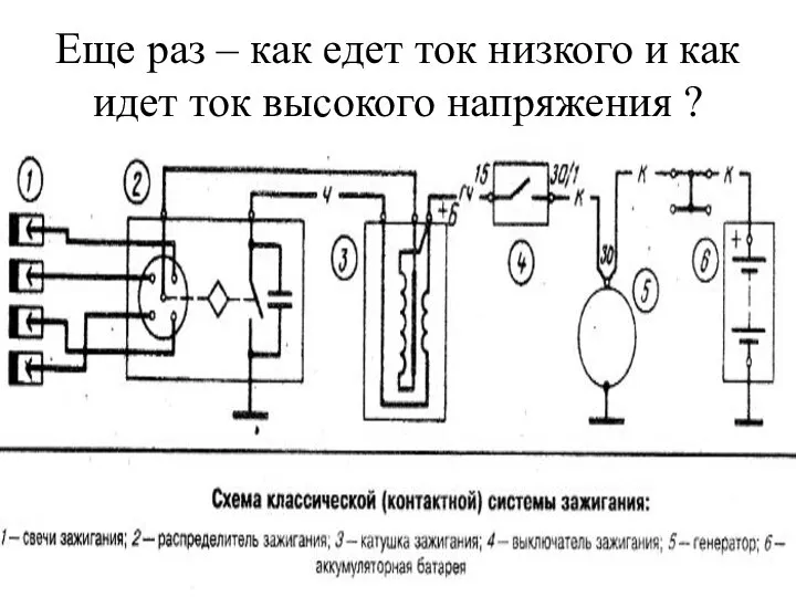 Еще раз – как едет ток низкого и как идет ток высокого напряжения ?