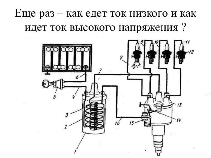 Еще раз – как едет ток низкого и как идет ток высокого напряжения ?