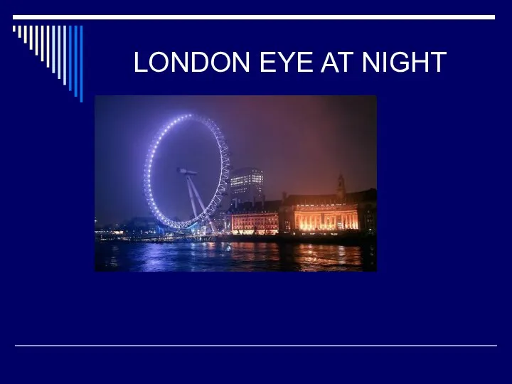LONDON EYE AT NIGHT