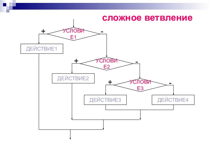 сложное ветвление