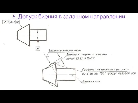 5. Допуск биения в заданном направлении