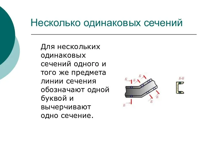 Несколько одинаковых сечений Для нескольких одинаковых сечений одного и того же