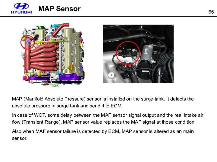 MAP Sensor MAP (Manifold Absolute Pressure) sensor is installed on the